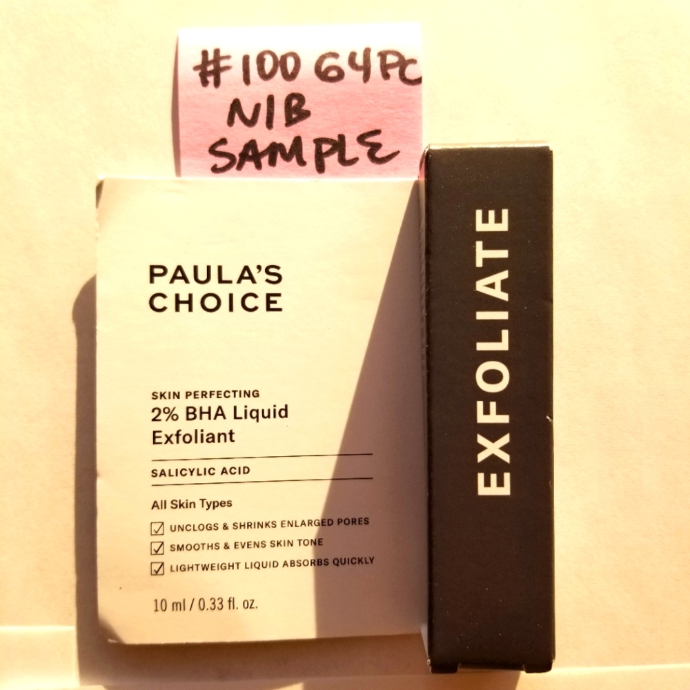 ✅#10064PC NIB Paula's Choice Skin Perfecting 2% BHA Exfoliant .33 Sample Size